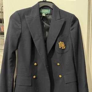 Ralph Lauren Blue and Gold Collegiate Blazer